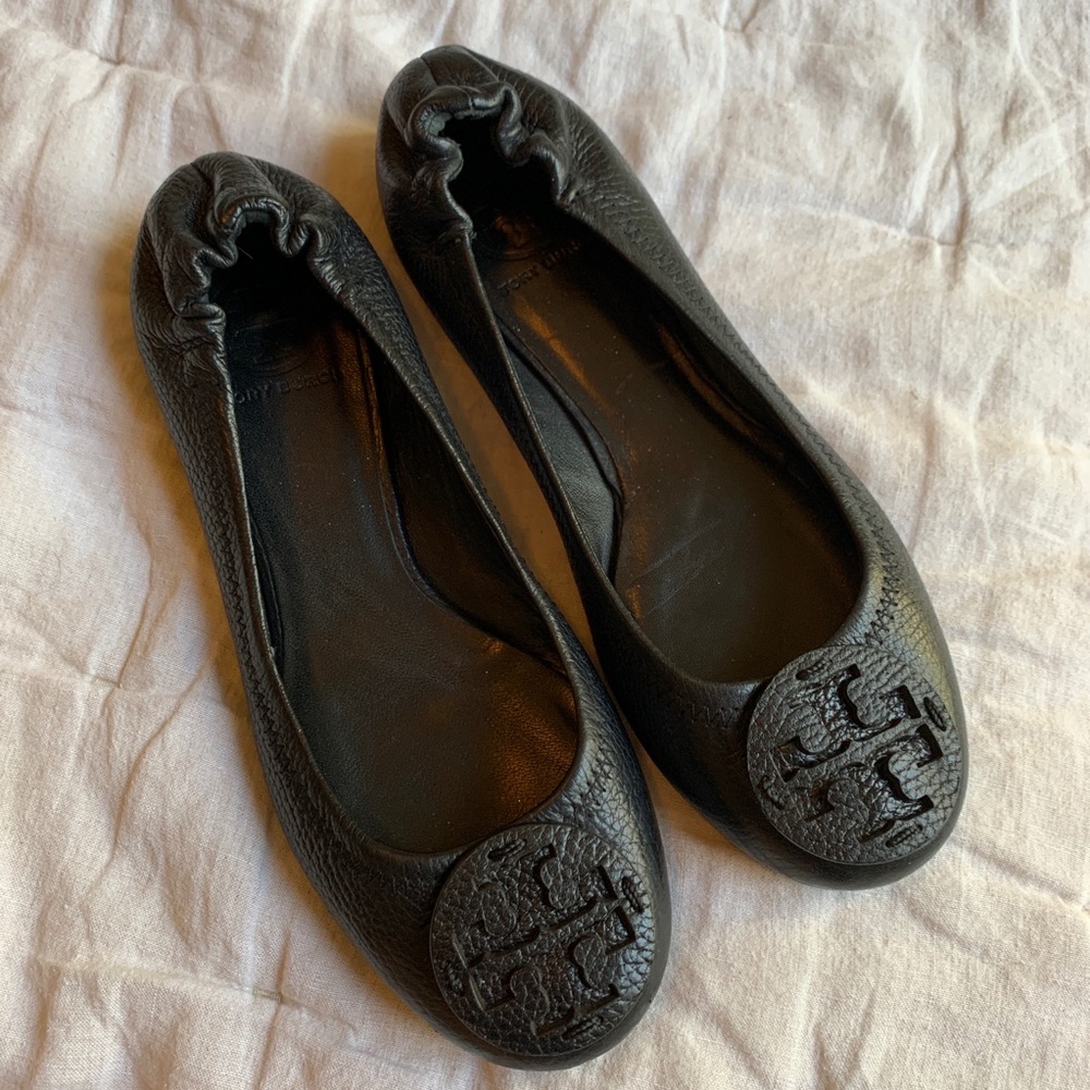 Tory Burch Black Flats
